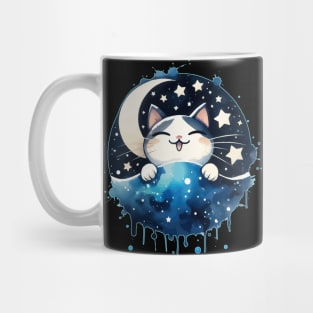 Cute Kawaii Cat Taking a Nap Mug